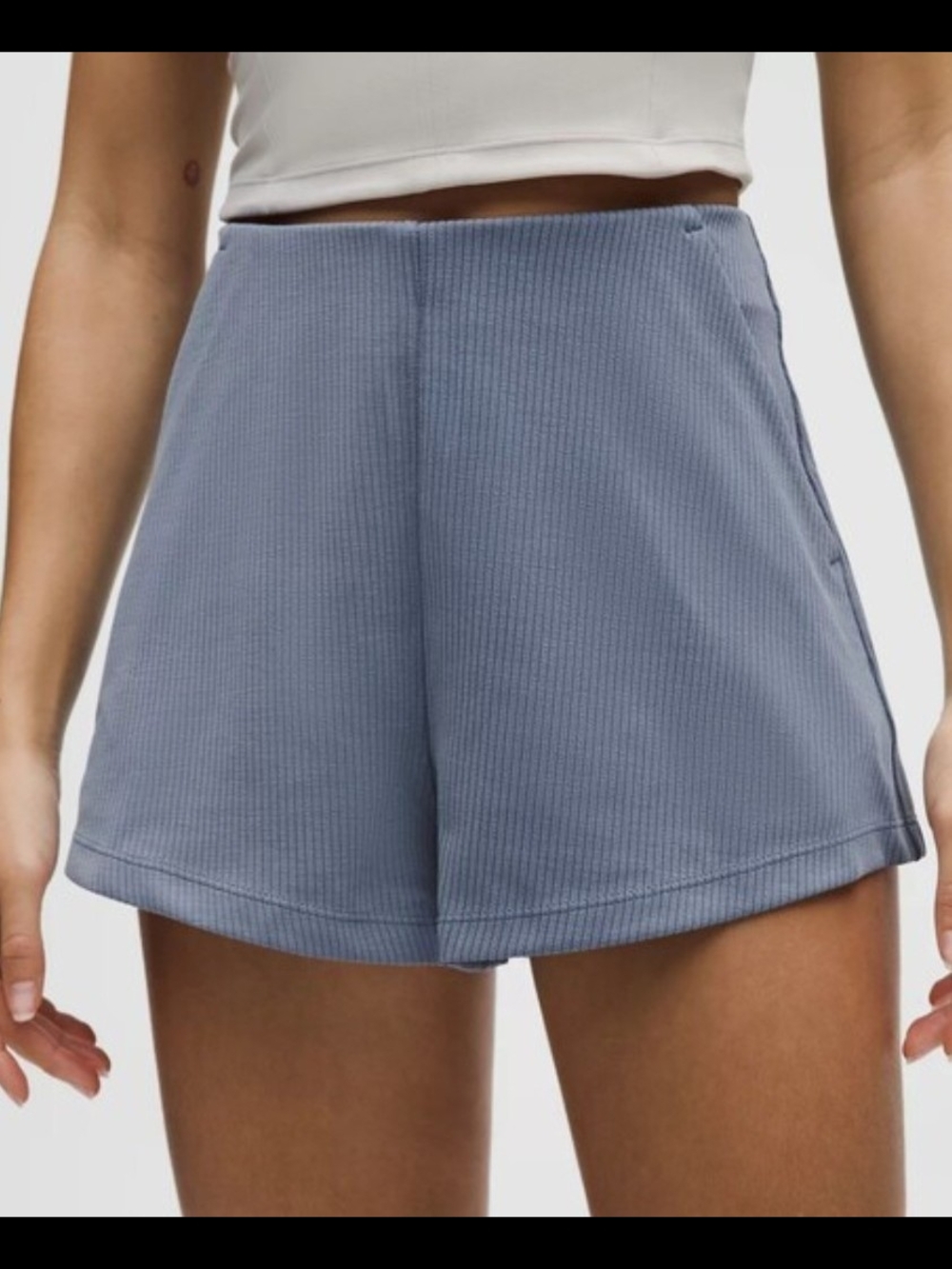 Lululemon Ribbed Softstreme High-Rise Short - Oasis Blue